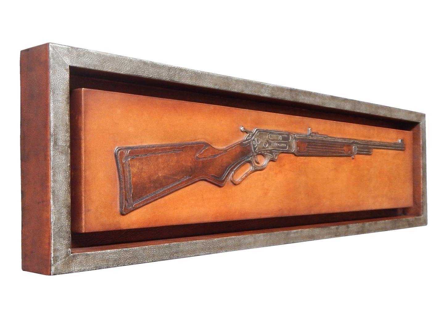 Rifle, Leather Framed Panneux